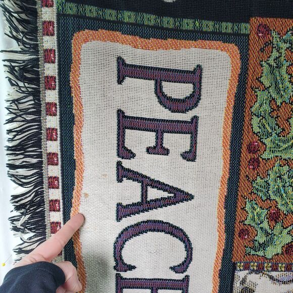 Goodwin Weavers The Edith Collection Throw Blanket 14900 Santa Claus Christmas - Picture 8 of 9